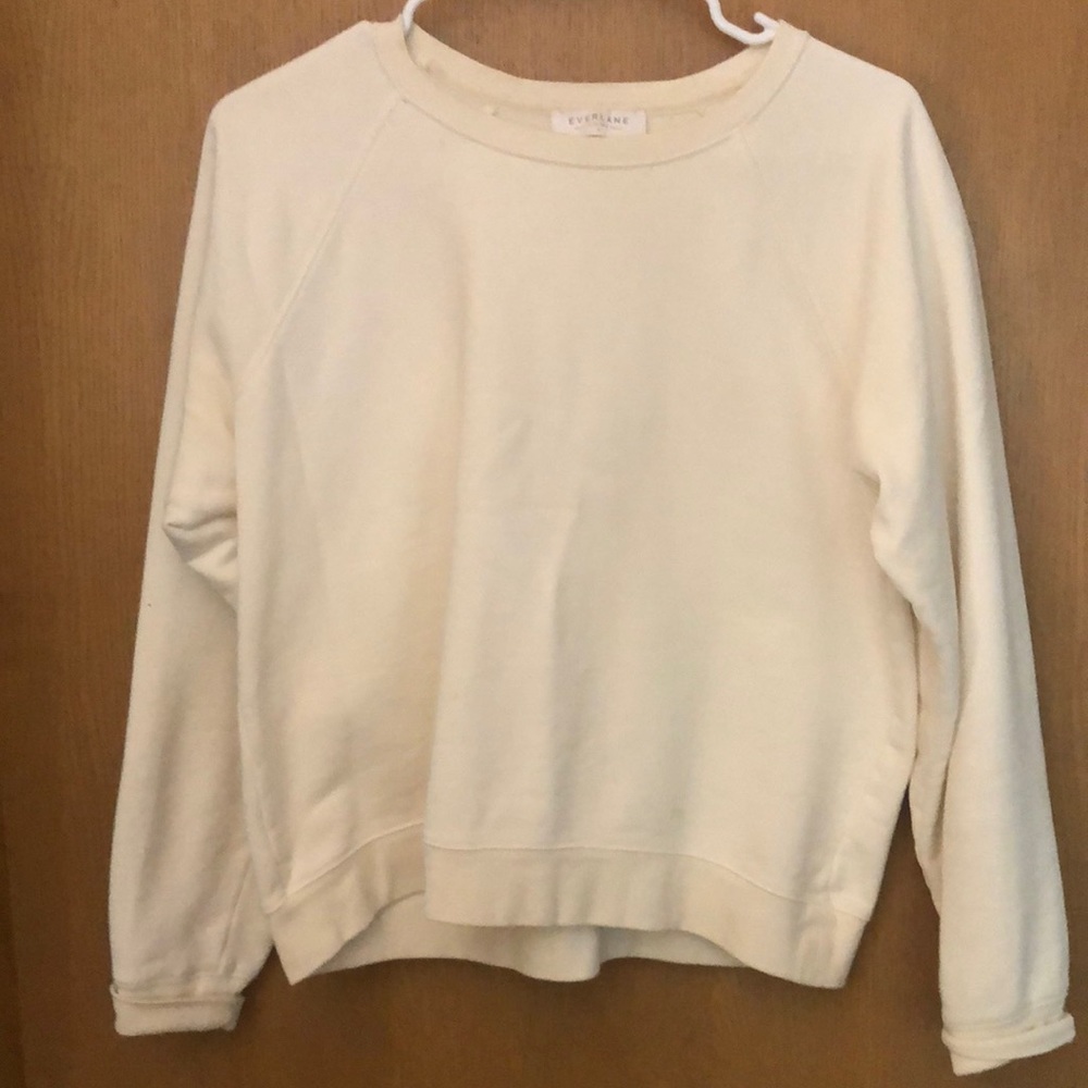 White Everlane sweatshirt in medium